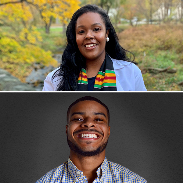 Certified physician assistants and Drexel College of Nursing and Health Professions alumni Lena Ward '19 and Brandon Cherry '19 are taking over as host of the JAAPA podcast